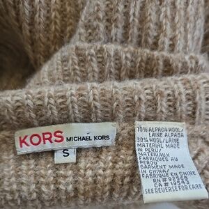 Michael Kors Tan Cowl Neck Sweater